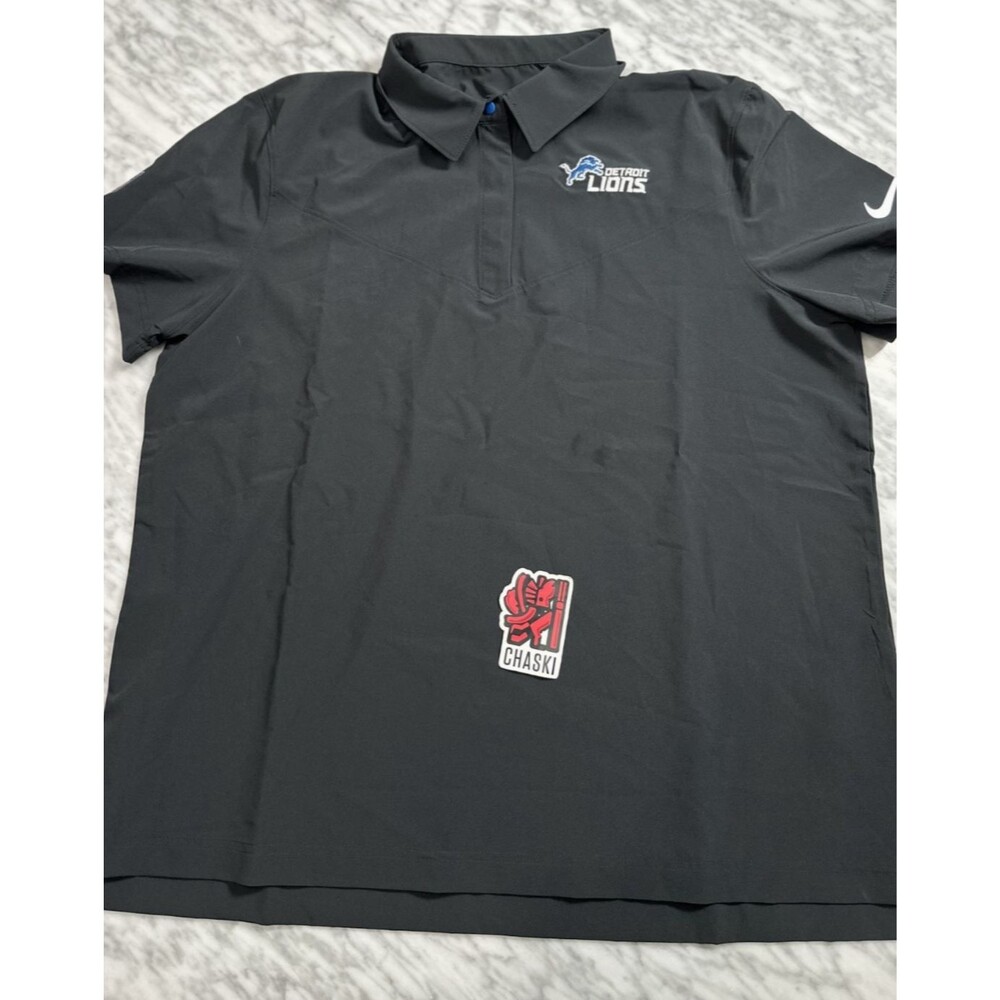 Nike Dri-FIT Womens XL Detroit Lions NFL On Field Sideline Polo DO0826 010 NEW